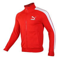 جاكيت PUMA Iconic Minimalistic Casual ذو الياقة القائمة باللون الأحمر 595976-11
