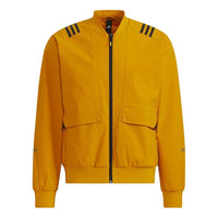 جاكيت رياضي adidas Th Wv Bomb Jkt Stripe Printing باللون الذهبي H40234
