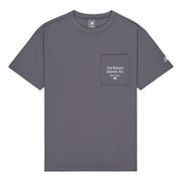 New Balance Graphic Pocket T-shirt Asia Sizing 'Grey' AMT42316-CAS