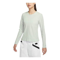(WMNS) Nike Sportswear Dri-FIT Adv Tech Pack سويت شيرت سريع الجفاف محبوك برقبة دائرية رمادي/أخضر رمادي مخضر DM6165-034