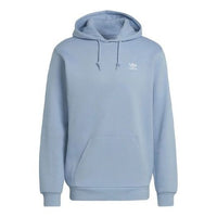adidas originals Solid Color Sports Fleece Hoodie 'Blue' HE7199