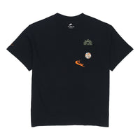 Men's Nike Logo Pocket Printing Round Neck Short Sleeve Black T-Shirt DR7967-010