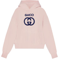 (WMNS) Gucci Cotton Jersey Sweatshirt With Embroidery 'Light Pink' 768122-XJF8S-5874