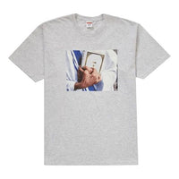 Supreme FW19 Week 7 Bible Tee Printing Short Sleeve Unisex light grey SUP-FW19-733