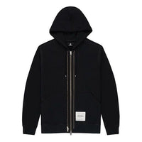 جاكيت رياضي بغطاء رأس وشعار خلفي متقاطع للرجال من Converse x Slam Jam، أسود 10022282-A01