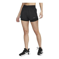 (WMNS) شورت Nike Dri-FIT One Mid Rise 2in1 مقاسات آسيا "أسود" DX6013-010