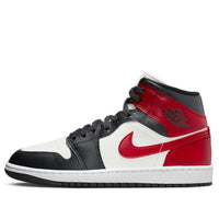 (WMNS) حذاء Air Jordan 1 Mid 'Black Toe' BQ6472-160