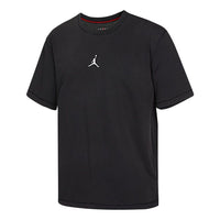 تي شيرت رجالي رياضي مطبوع عليه شعار Air Jordan برقبة دائرية وأكمام قصيرة باللون الأسود DH8922-010