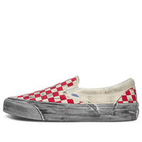 Vans Vault OG Classic SlipOn LX 'Stressed Red Checkerboard' VN0A32QN9Y1