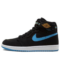 حذاء Air Jordan 1 ذو الحزام العالي "أزرق أبيض" 342132-041