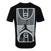 حذاء Air Jordan Back Stadium مطبوع عليه صورة كبيرة وأكمام قصيرة باللون الأسود CJ6291-010