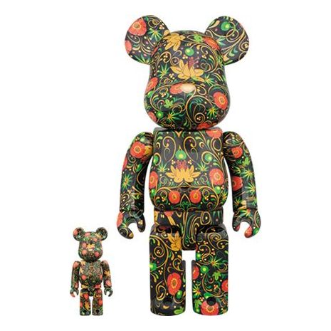BE@RBRICK نمط أسود 100%+400% 'أخضر أسود أحمر' SSUR