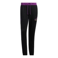 بنطال رياضي فضفاض لكرة السلة من adidas Dame 8 Inn Pnt بنقشة مطرزة باللون الأسود HD5207