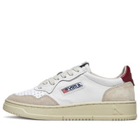 (WMNS) حذاء AUTRY Medalist Low Leather and Suede 'White Beige Red' AULW-LS48