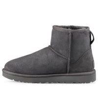 (WMNS) UGG W Classic Mini II Fleece Lined Gray 1016222-GREY