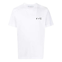 Men's Off-White FW22 Solid Color Logo Alphabet Printing Round Neck Short Sleeve White T-Shirt OMAA027C99JER0130110