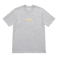 تيشيرت Supreme SS19 Fronts، رمادي فاتح، برقبة دائرية، وأكمام قصيرة، للجنسين، رمادي، SUP-SS19-275