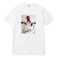 تيشيرت غوتشي ماني أبيض بأكمام قصيرة وطبعة شخصية للجنسين من Supreme FW16 SS18-0221