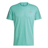 adidas Own The Run Tee Reflective Running Sports Breathable Round Neck Short Sleeve Green GM1600