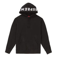 سويت شيرت Supreme FW18 ذو غطاء رأس ولوحة "أسود" SUP-FW18-773