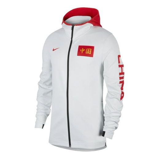 هودي Nike China Therma Flex Showtime China Team Basketball باللون الأبيض AT4867-100