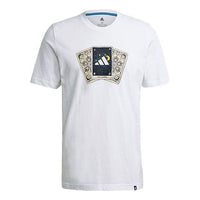 adidas Tarot Bos M Printing Sports Round Neck Short Sleeve White GN8179