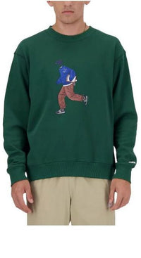 New Balance Athletics Sport Style Relaxed Crew Asia Sizing 'Green' MT41538-NWG