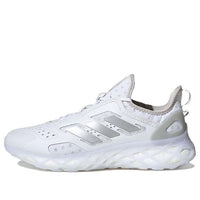 حذاء adidas Web Boost باللون الأبيض الفضي المعدني HQ6992