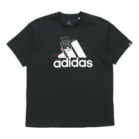 adidas U Vday T Athleisure Casual Sports Printing Pattern Short Sleeve Couple Style Black GV2911