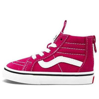 حذاء فانز SK8-Hi Zip للأطفال الصغار باللون الأحمر الوردي VN0A4BV12NE