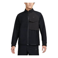 جاكيت رياضي رجالي من Nike Sportswear Dri-FIT Tech Pack Moisture Conduction Quick Dry Logo كاجوال باللون الأسود DD6595-010