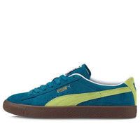 حذاء رياضي PUMA للجنسين من جلد الغزال Vtg أزرق/أخضر 374921-17