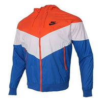 جاكيت Nike الرياضي المنسوج المقاوم للرياح ذو القلنسوة، متعدد الألوان DC4113-841