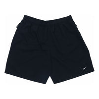 شورت Nike Logo Micro Mark قابل للتنفس بلون واحد، تصميم للزوجين، أسود DM4402-010