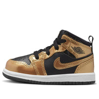 (TD) حذاء Air Jordan 1 Mid SE "Metallic Gold Black" DR6969-071