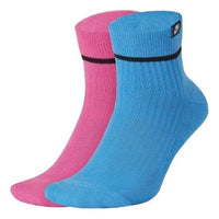 جوارب رياضية Nike Snkr Sox بألوان متباينة للكاحل، زوجان، أزرق/وردي، SK0262-967