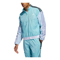 جاكيت رياضي لكرة السلة adidas Rose Lw Anorak أزرق سماوي GV4651