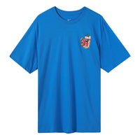 حذاء رياضي مطبوع من Nike Sportswear برقبة دائرية وأكمام قصيرة باللون الأزرق DD1261-435