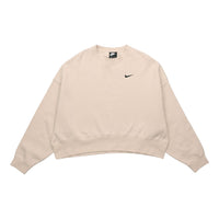 (WMNS) Nike Sportswear Essential Fleece Crew 'Beige' CK0168-140