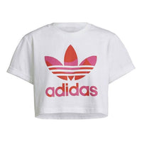 (WMNS) adidas originals Large Logo Casual Sports Sleeve Short Sleeve White H20482