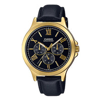 Casio Dress Classic Minimalistic Stainless Steel Analog Watch 'Black Metallic Gold' MTP-V300GL-1A