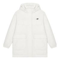 (WMNS) New Balance Winter Warm Hooded Down Jacket Asia Sizing 'White' AWJ33332-CIC