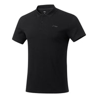Li-Ning Logo Training Polo Shirt 'Black' APLT029-1