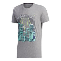 adidas neo M FAVES TEE Sports Short Sleeve Basic Grey FP7297
