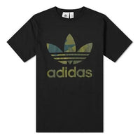 adidas originals Chest Logo Sports Short Sleeve Black FM3338