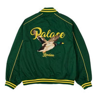 جاكيت بومبر بخياطة سلسلة من PALACE SS21 للجنسين باللون الأخضر P20JK106