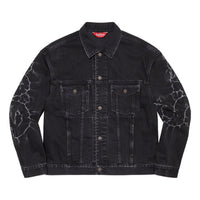 Supreme Shibori Denim Trucker Jacket 'Black White' SUP-SS23-014