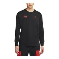 تي شيرت Air Jordan رجالي فضفاض برقبة دائرية وأكمام طويلة باللون الأسود DM3544-010