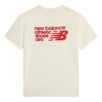 New Balance Casual Logo Tee 'White Red' AMT22395-IV