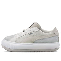 (WMNS) حذاء تزلج كاجوال PUMA Suede Mayu Raw منخفض الرقبة باللون الرمادي 383114-03